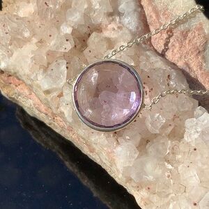 FACETED AMETHYST 925 STERLING SILVER BRACELET, 7.5 Inches with .5 inch extender